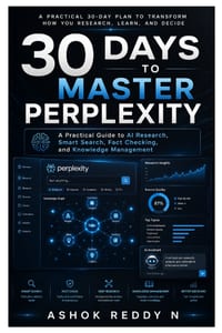 30 Days to Master Perplexity: A Practical Guide to AI Research, Smart Search, Fact Checking, and Knowledge Management cover