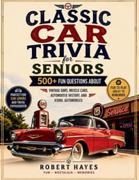 Classic Car Trivia for Seniors: 500+ Fun Questions About Vintage cars, Muscle Cars, Automotive History, and Iconic Automobiles cover