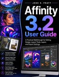 Affinity 3.2 User Guide: A Practical Walkthrough for Editing, Design, Layout Tools, Layers, and Export Settings cover