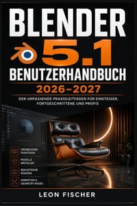 Blender 5.1 Benutzerhandbuch 2026-2027: 3D-Modellierung, Animation und Rendering meistern - Schritt für-Schritt-Anleitung für Einsteiger und Fortgesch cover