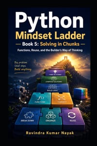 Python Mindset Ladder - Book 5: Solving in Chunks Functions, Reuse, and the Builder's Way of Thinking cover