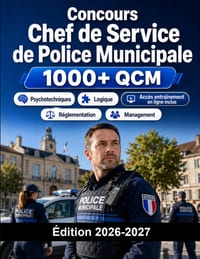 Concours Chef de Service de Police Municipale: Police Municipale Catégorie B: QCM, réglementation, management, cas pratiques et oral cover