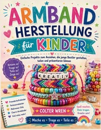 ARMBAND HERSTELLUNG für KINDER: Einfache Projekte zum Anziehen, die junge Bastler gestalten, teilen und präsentieren können cover