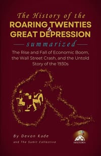 THE HISTORY OF THE ROARING TWENTIES & GREAT DEPRESSION Summarized: The Rise and Fall of Economic Boom, the Wall Street Crash, and the Untold Story of cover