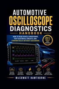 Automotive Oscilloscope Diagnostics Handbook: How to Read Vehicle Waveforms, Test Electrical Circuits, and Confirm Faults Without Guesswork cover