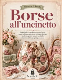 Borse all'uncinetto: Guida facile e completa per creare borse moderne fatte a mano per principianti, shopper, pochette, granny square, secchielli, sch cover