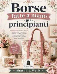 Borse Fatte a Mano Per Principianti: Impara a cucire borse in tessuto, guida pratica e completa, pochette, tote bag e tracolle con tecniche facili, ma cover