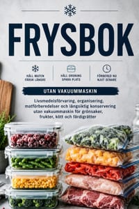Frysbok: Livsmedelsförvaring, organisering, matförberedelser och långsiktig konservering utan vakuummaskin för grönsaker, frukter, kött och färdigrätt cover