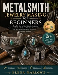 Metalsmith Jewelry Making for Beginners: A Complete Step-by-Step Guide to Designing, Crafting, and Selling Handmade Metal Jewelry from Home, with 20+ cover