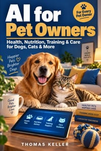 AI for Pet Owners: How to Use Artificial Intelligence for Your Pet's Health, Nutrition, Training, and Everyday Care - A Practical Guide for Dogs, Cats cover
