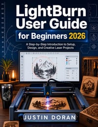 Lightburn User Guide For Beginners 2026: A Step-by-Step Beginner's Guide to Setup, Laser Control, Cutting, Engraving, Troubleshooting, and Safe First cover