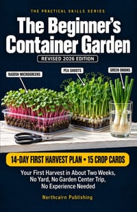 The Beginner's Container Garden: Your First Harvest in About Two Weeks, No Yard, No Garden Center Trip, No Experience Needed cover