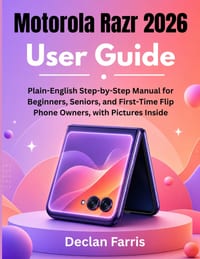 Motorola Razr 2026 User Guide: A Plain-English Step-by-Step Manual for Beginners, Seniors, and First-Time Flip Phone Owners, with Pictures Inside cover