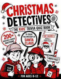 Christmas Detectives - The Kids' Trivia Quiz Book: 200+ Multiple-Choice Questions to Solve the Mystery of Santa Claus - For Ages 8-12 cover