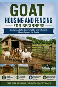 Goat Housing and Fencing for Beginners: Designing Safe, Comfortable, and Efficient Living Spaces for Goats cover