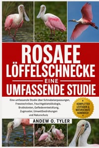Rosaee Löffelschnecke: Eine umfassende Studie über Schnabelanpassungen, Fresstechniken, Feuchtgebietsökologie, Brutkolonien, Gefiederentwicklung, Zugm cover