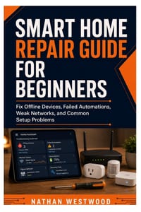 Smart Home Repair Guide for Beginners: Fix Offline Devices, Failed Automations, Weak Networks, and Common Setup Problems cover