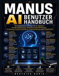 Manus AI Benutzerhandbuch: Ein praktischer Leitfaden für KI-Agenten, Prompt-Engineering, Workflow-Automatisierung, Forschung, Content-Erstellung, Prog cover