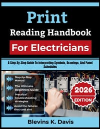 Print Reading Handbook For Electricians 2026: A Step-By-Step Guide To Interpreting Symbols, Drawings, And Panel Schedules cover