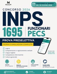 Concorso INPS 1695 Funzionari Progettazione, erogazione e controllo dei servizi (PECS): Manuale di teoria e quiz per la prova preselettiva con simulat cover