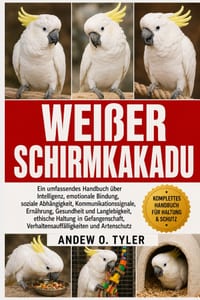 Weißer Schirmkakadu: Ein umfassendes Handbuch über Intelligenz, emotionale Bindung, soziale Abhängigkeit, Kommunikationssignale, Ernährung, Gesundheit cover