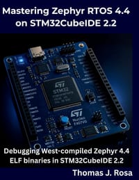 Mastering Zephyr RTOS 4.4 on STM32CubeIDE 2.2: Debugging West-compiled Zephyr 4.4 ELF binaries in STM32CubeIDE 2.2 cover