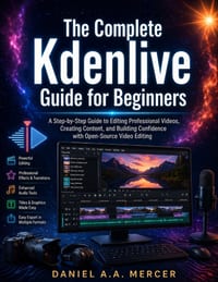 The Complete Kdenlive Guide for Beginners: A Step-by-Step Guide to Editing Professional Videos, Creating Content, and Building Confidence with Open-So cover