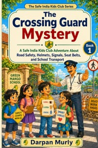 The Crossing Guard Mystery: A Safe India Kids Club Adventure About Road Safety, Helmets, Signals and Smart Choices cover