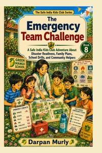 The Emergency Team Challenge: A Safe India Kids Club Adventure About Disaster Readiness, Family Plans, School Drills and Community Helpers cover