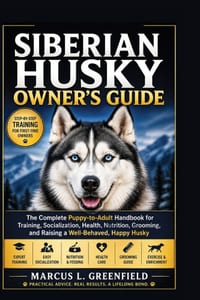 Siberian Husky Owner's Guide: The Complete Puppy-to-Adult Handbook for Training, Socialization, Health, Nutrition, Grooming, and Raising a Well-Behave cover