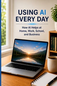 Using AI Every Day: How AI Helps at Home, Work, School, and Business cover