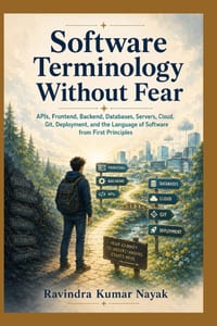 Software Terminology Without Fear: APIs, Frontend, Backend, Databases, Servers, Cloud, Git, Deployment, and the Language of Software from First Princi cover
