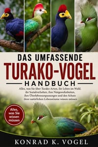 Das Umfassende Turako-Vogel-Handbuch: Alles, was Sie über Turako-Arten, ihr Leben im Wald, ihr Sozialverhalten, ihre Nistgewohnheiten, ihre Überlebens cover