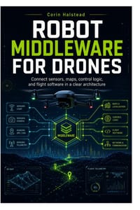 Robot Middleware for Drones: Connect sensors, maps, control logic, and flight software in a clear architecture cover