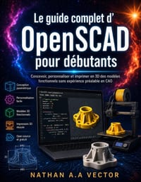 Le guide complet d'OpenSCAD pour débutants: Concevoir, personnaliser et imprimer en 3D des modèles fonctionnels sans expérience préalable en CAO cover