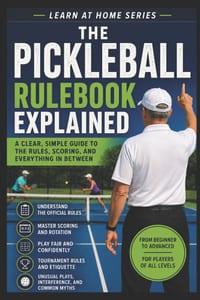 The Pickleball Rulebook Explained: A Clear, Simple Guide to the Rules, Scoring, and Everything in Between cover