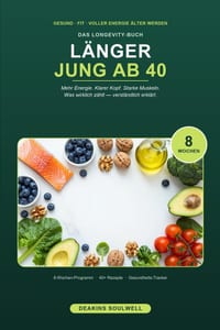 Länger jung ab 40: Das Longevity-Buch: gesund, fit und voller Energie älter werden - mit Ernährung, Bewegung und den richtigen Gewohnheiten Mit 8-Woch cover