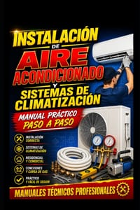 Instalación de Aire Acondicionado y Sistemas de Climatización: Manual Práctico Paso a Paso: Manuales Técnicos Profesionales cover