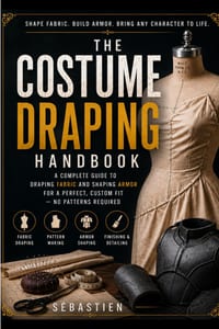 The Costume Draping Handbook: The Step-by-Step Guide to Draping Fabric and Shaping Foam Armor for Cosplay - No Patterns, No Dress Form, No Experience cover