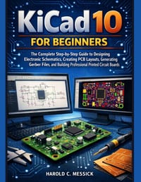KiCad 10 for Beginners: The Complete Step-by-Step Guide to Designing Electronic Schematics, Creating PCB Layouts, Generating Gerber Files, and Buildin cover