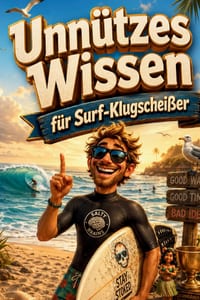 Unnützes Wissen für Surf-Klugscheißer: Kuriose & witzige Fakten als Geschenk für Surfer cover