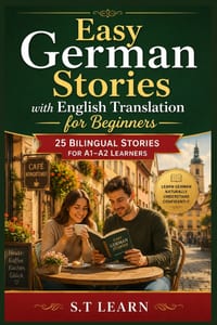 Easy German Stories with English Translation for Beginners: 25 Bilingual Parallel Texts for CEFR A1-A2 Build Your Vocabulary, Master Everyday Conversa cover