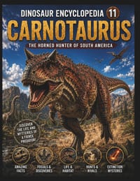 Dinosaur Encyclopedia Series Vol.11: Carnotaurus: Discover the Secrets of the Fast Horned Hunter! Explore the Amazing World of Carnotaurus Through the cover