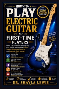 How to Play Electric Guitar for First-Time Players: Learn Electric Guitar Step by Step with Simple Methods for Chords, Scales, Strumming Patterns, and cover