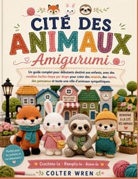 CITÉ DES ANIMAUX Amigurumi: Un guide complet pour débutants destiné aux enfants, avec des modèles faciles étape par étape pour créer des renards, des cover