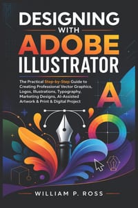 Designing with Adobe Illustrator: The Practical Step-by-Step Guide to Creating Professional Vector Graphic Logo Illustration Typography Marketing Desi cover