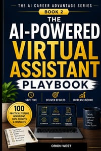 The AI-Powered Virtual Assistant Playbook: 100 Practical AI Systems, Workflows, SOPs, Prompts, and Templates to Save Time, Deliver Exceptional Client cover