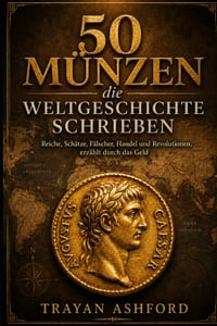 50 M�nzen, die Weltgeschichte schrieben: Reiche, Sch�tze, F�lscher, Handel und Revolutionen, erz�hlt durch das Geld cover