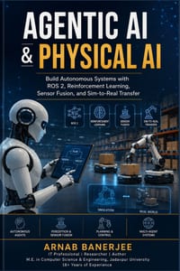 Agentic AI & Physical AI: Build Autonomous Systems with ROS 2, Reinforcement Learning, Sensor Fusion, and Sim-to-Real Transfer cover
