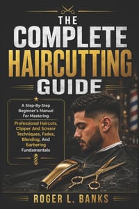 The Complete Haircutting Guide: A Step-By-Step Beginner's Manual For Mastering Professional Haircuts, Clipper And Scissor Techniques, Fades, Blending, cover